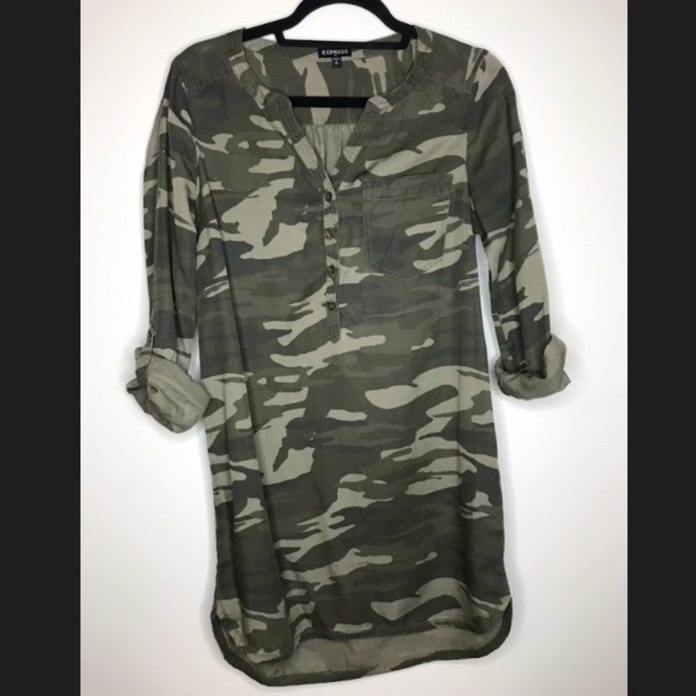 Express Camouflage Mini Dress